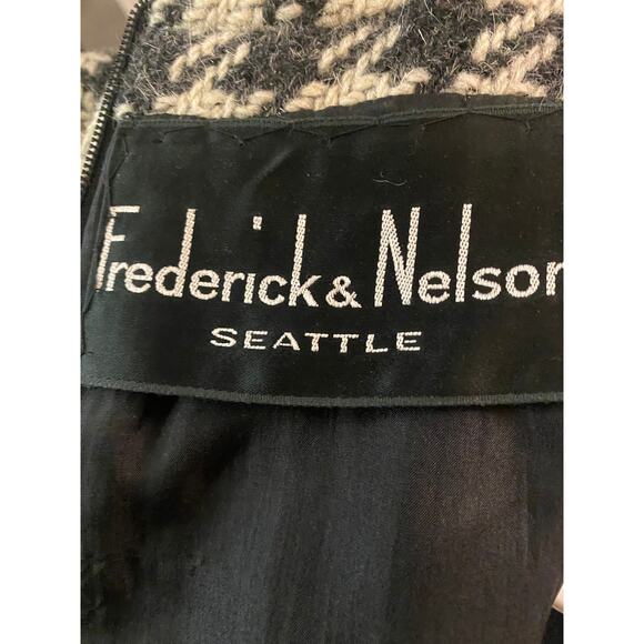 Rare 50s/60s Rudy Grieber Frederick & Nelson 2-Piece Wool Suit Black White Check - Picture 12 of 14